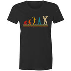 Saxophone Player Evolution - Womens T-shirt Black Womens T-shirt Music Printed In Australia