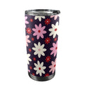 Pink Daisy 20oz Mobile Tumbler with Lid (Black Lock) One Size 20oz Travel Mug Plants Printed Offshore