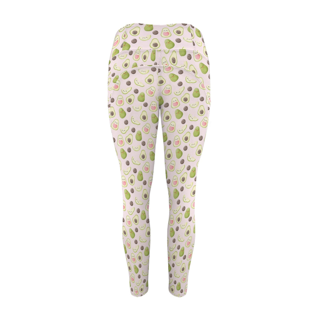 Avocado Love Women's High Waist Pockets Yoga Leggings Women's High Waist Pockets Yoga Leggings Food Printed Offshore