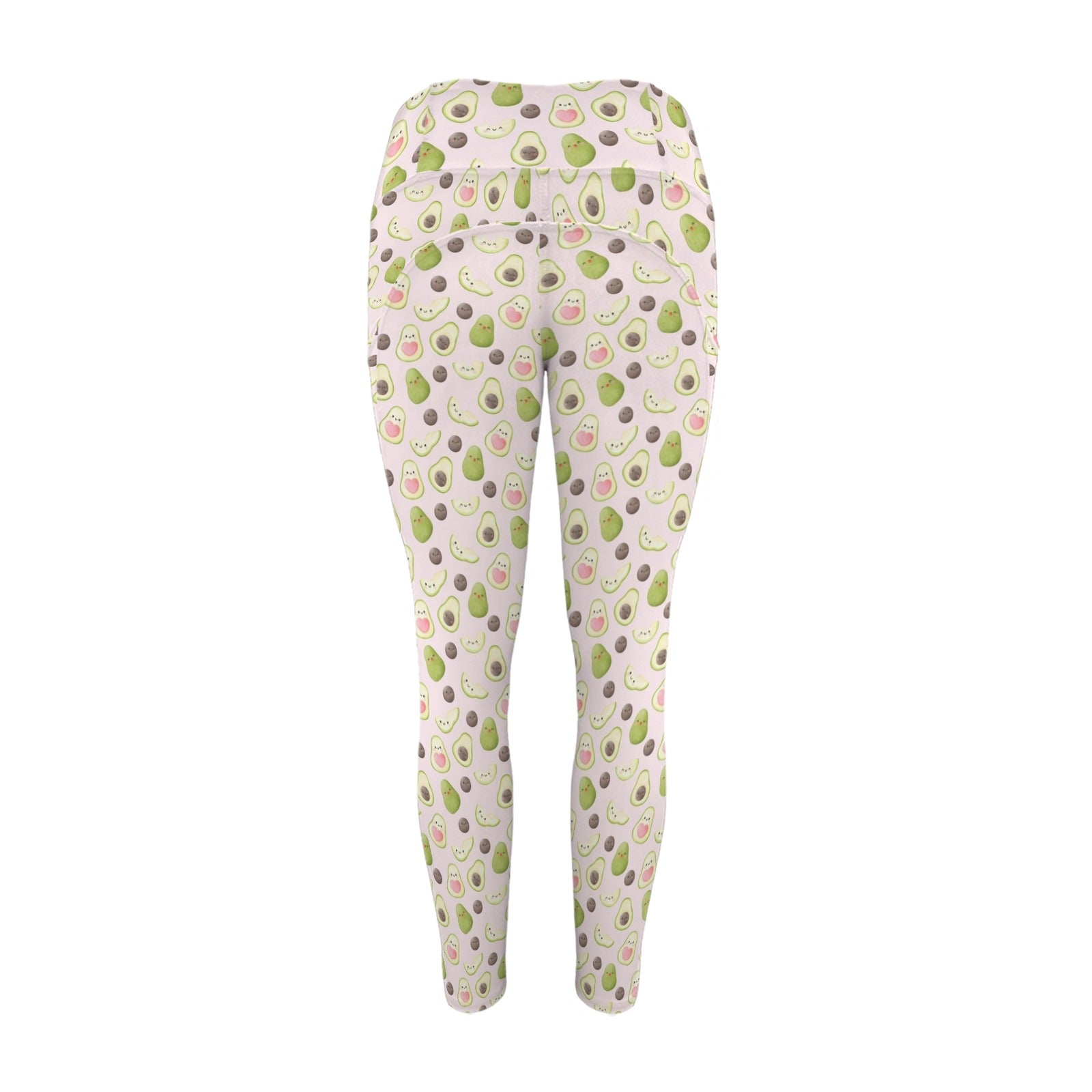 Avocado Love Women's High Waist Pockets Yoga Leggings Women's High Waist Pockets Yoga Leggings Food Printed Offshore