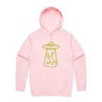 Alien Abduction, UFO - Mens Hoodie Pink Mens Hoodie Printed In Australia Sci Fi