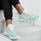 Green Abstract Women's Twisted Sole Sneakers