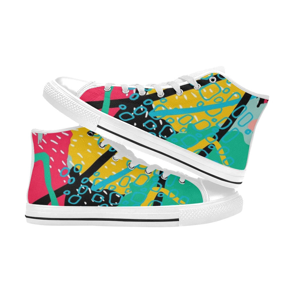 Bright And Colourful - Men's High Top Canvas Shoes