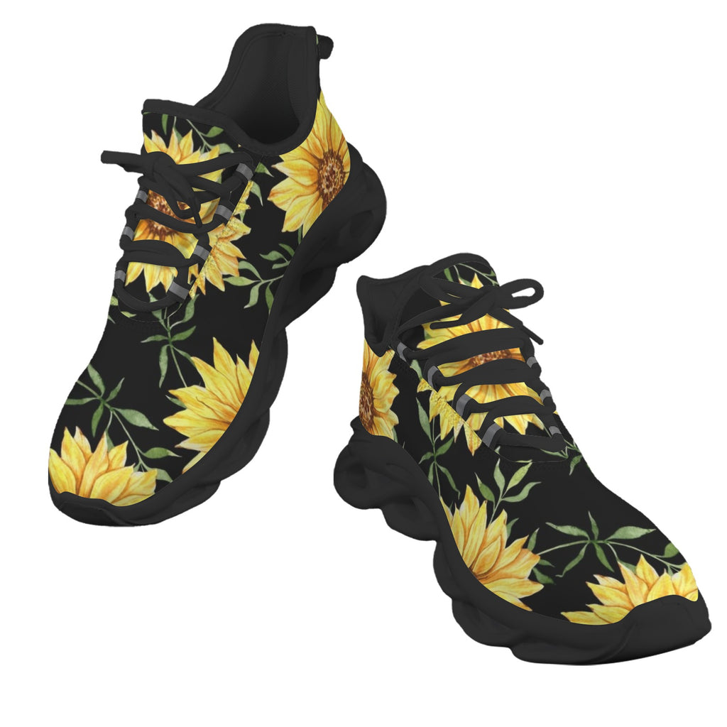 Painted Sunflowers Women's Twisted Sole Sneakers