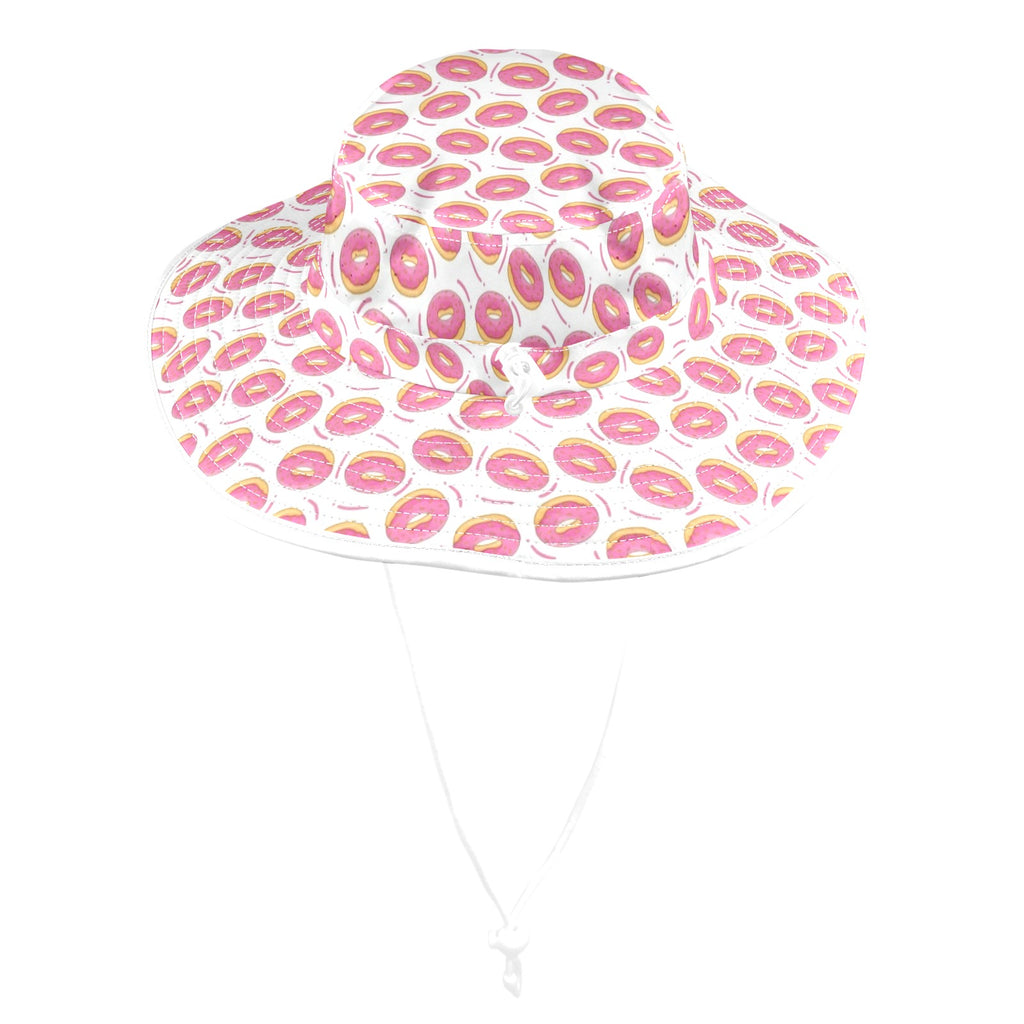 Pink Donuts Wide Brim Bucket Hat Wide Brim Bucket Hat Food Printed Offshore