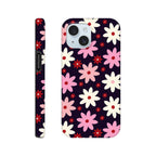 Pink Daisies On Black - Apple iPhone Tough case iPhone 15 iPhone Tough Case Globally Fulfilled Plants