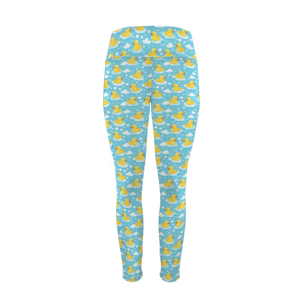 Rubber Ducks Women's High Waist Pockets Yoga Leggings