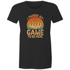 Chess, I Paused My Game To Be Here - Womens T-shirt Black Womens T-shirt Chess Games Printed In Australia