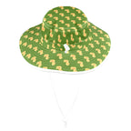 Rubber Ducks On Green Wide Brim Bucket Hat Wide Brim Bucket Hat animal Printed Offshore