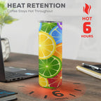 Citrus 20oz Tall Skinny Tumbler with Lid and Straw