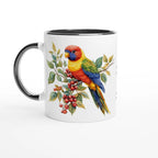 Personalise - Lorikeet, Australian Birds - 11oz Ceramic Mug Ceramic Black Personalised 11oz Mug animal Globally Fulfilled