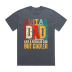 Guitar Dad AS Colour Heavy Faded Tee Unisex Faded indigo Heavy Faded T-shirt Dad Music Printed In Australia