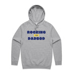 Rocking This Dad Bod - Mens Hoodie Grey Marle Mens Hoodie Dad Printed In Australia
