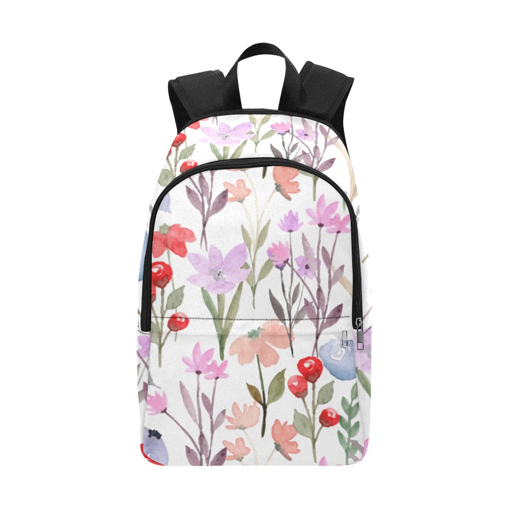 Floral Watercolour - Fabric Backpack