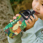 Tropical Jungle Animals 12oz Kids Water Bottle with Straw Lid