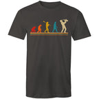 Saxophone Player Evolution - Mens T-Shirt Charcoal Mens T-shirt Music Printed In Australia