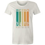 Retro Nostalgia - Womens T-shirt Natural Womens T-shirt Printed In Australia Retro