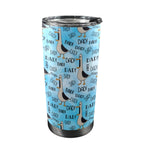 Dad Seagull - 20oz Mobile Tumbler with Lid (Black Lock) One Size 20oz Travel Mug animal Dad Printed Offshore