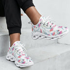Pink Eucalyptus Flowers Women's Twisted Sole Sneakers