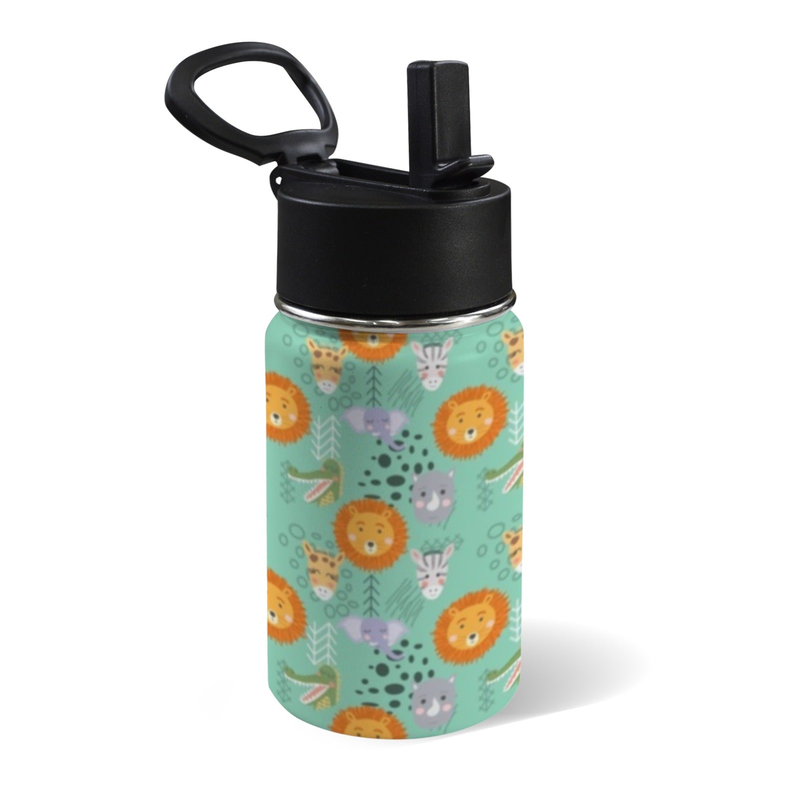 Safari Animals 12oz Kids Water Bottle with Straw Lid