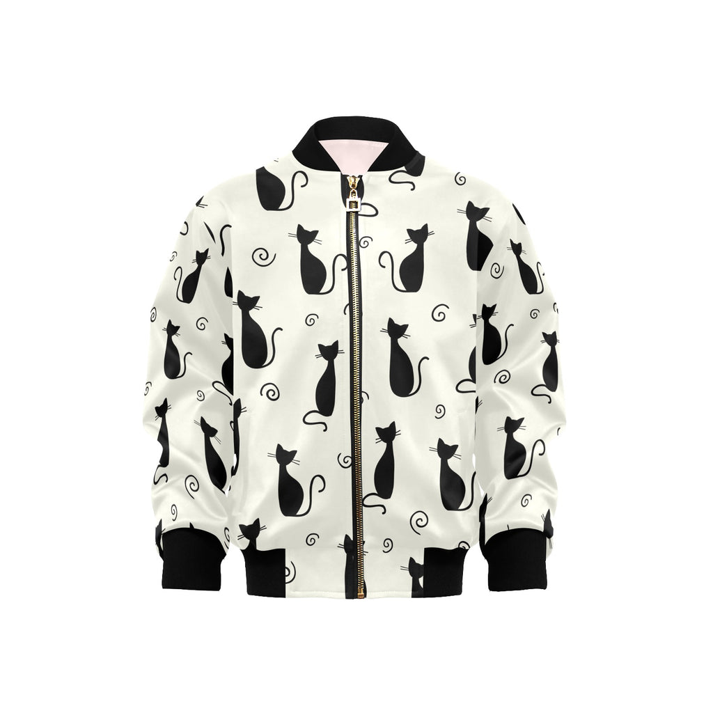 Black Cats Kids Bomber Jacket XL Kids Bomber Jacket animal Printed Offshore