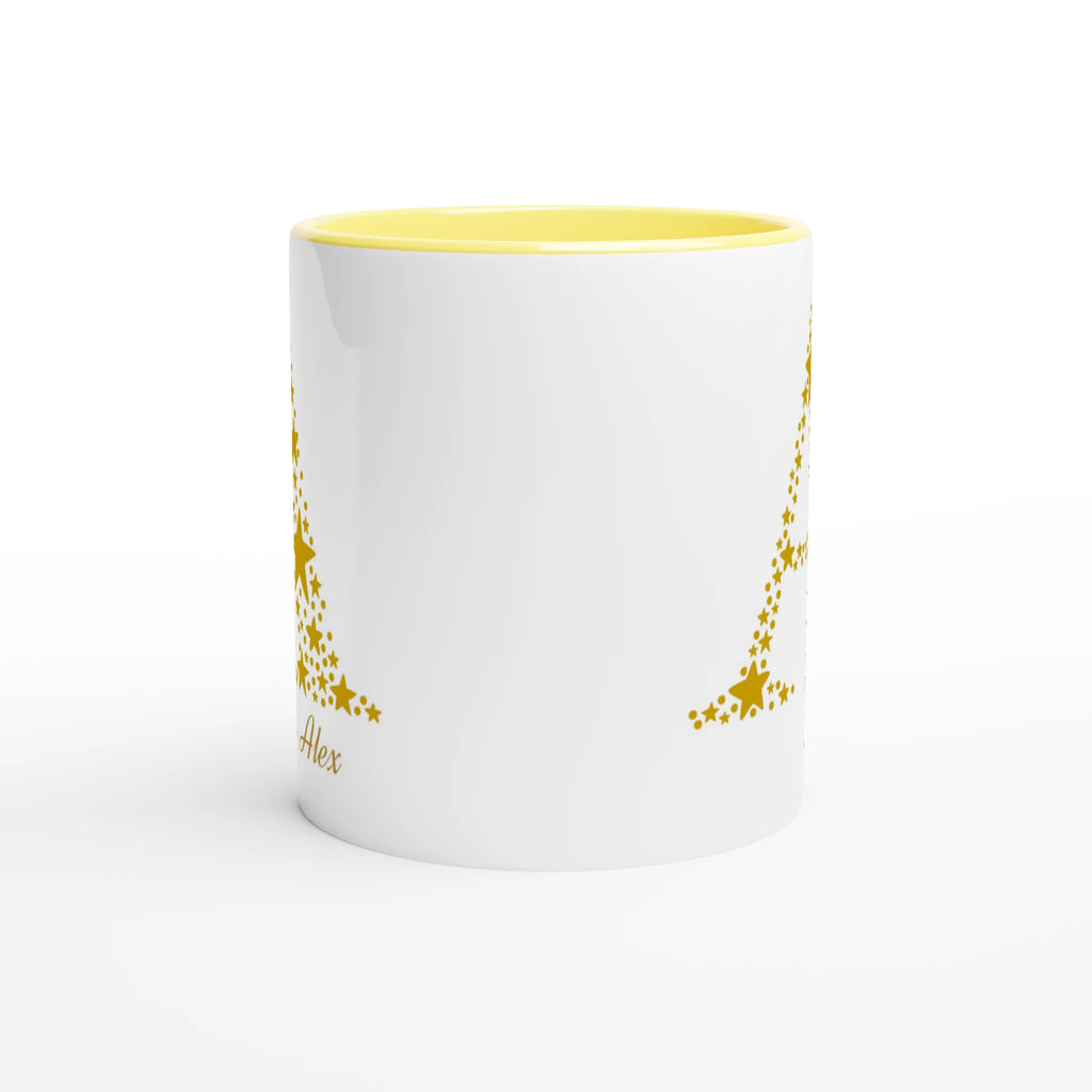 Personalised - Star Initials - 11oz Ceramic Mug, Customise, Personalise, Name, Initial Personalised 11oz Mug