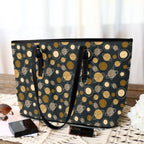 Planets PU Leather Tote Bag Large Leather Tote Bag-Large Printed Offshore Space