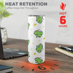 Dinosaur Fairy - 20oz Tall Skinny Tumbler with Lid and Straw