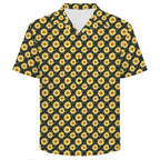 Painted Sunflower Men's Crinkle Hawaiian Shirt