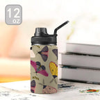 Pretty Moths Kids Water Bottle with Chug Lid (12 oz) Kids Water Bottle with Chug Lid animal Printed Offshore