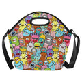 Happy Monsters Neoprene Lunch Bag/Large (Model 1669) One Size Neoprene Lunch Bag Printed Offshore Sci Fi