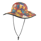 Comic Book Explosions Wide Brim Bucket Hat Wide Brim Bucket Hat comic Printed Offshore