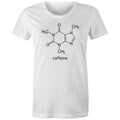 Caffeine Molecule Women's AS Colour T-shirt White Womens T-shirt Coffee Printed In Australia Science