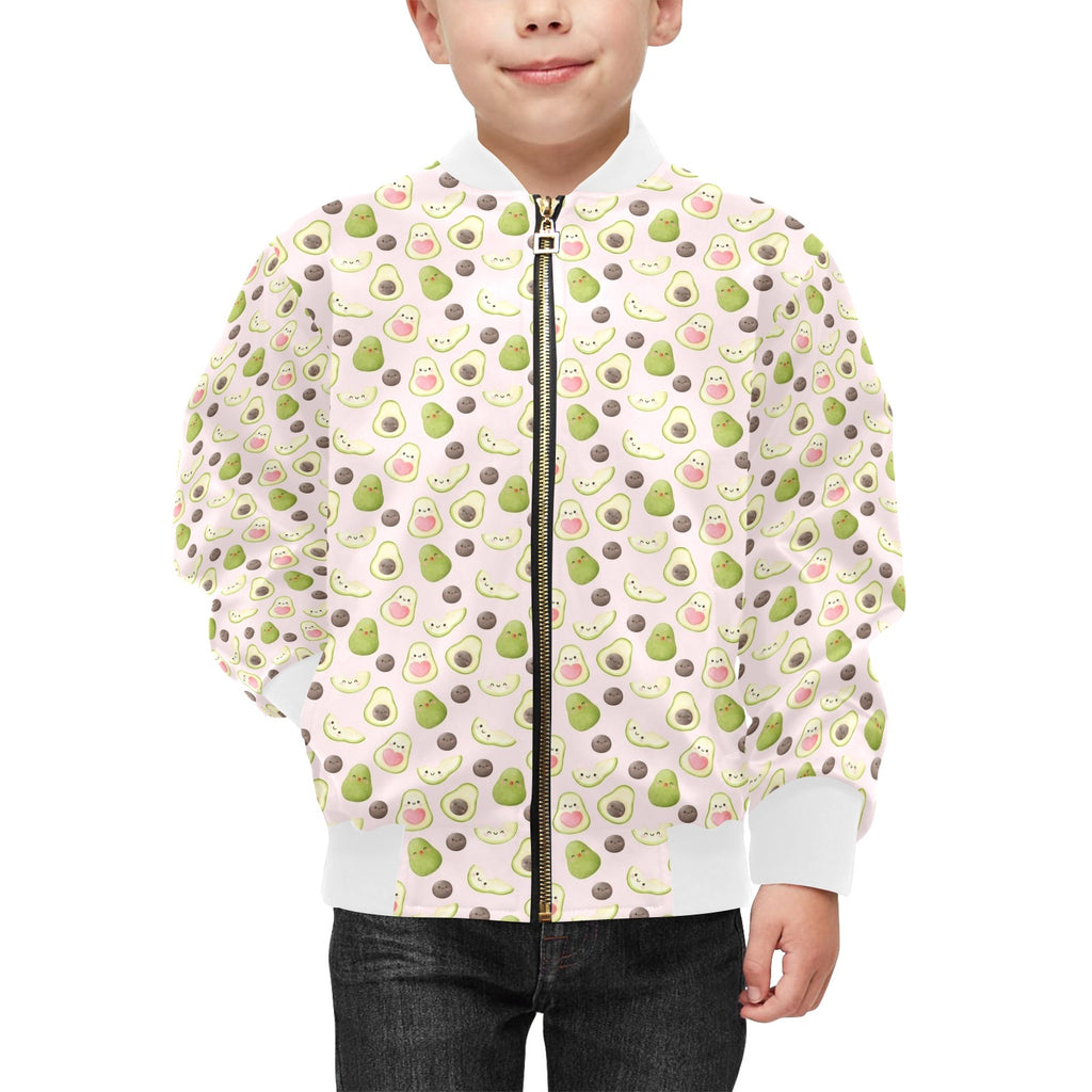 Avocado Love Kids Bomber Jacket Kids Bomber Jacket Food Printed Offshore