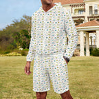 Camping Life Men's Lightweight Sun Hoodie & Shorts Set Men's Lightweight Sun Hoodie & Shorts Printed Offshore