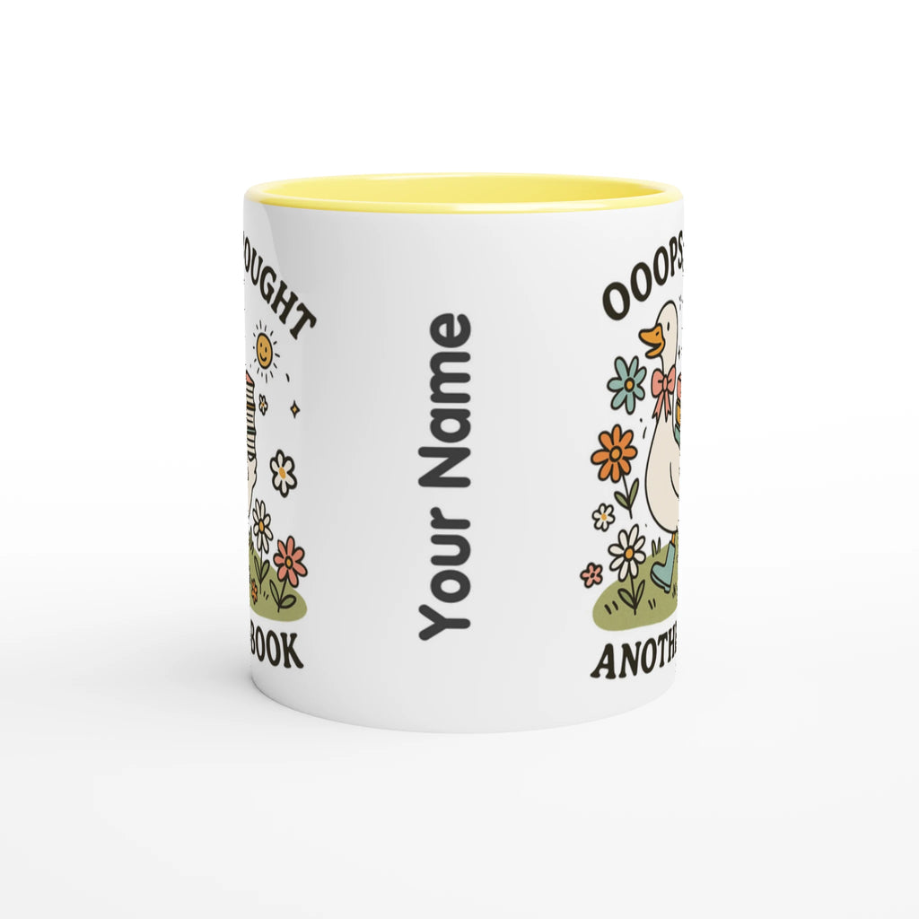 Personalised - Oops, I Bought Another Book - White 11oz Ceramic Mug with Colour Inside Personalised 11oz Mug animal customise Globally Fulfilled personalise Reading
