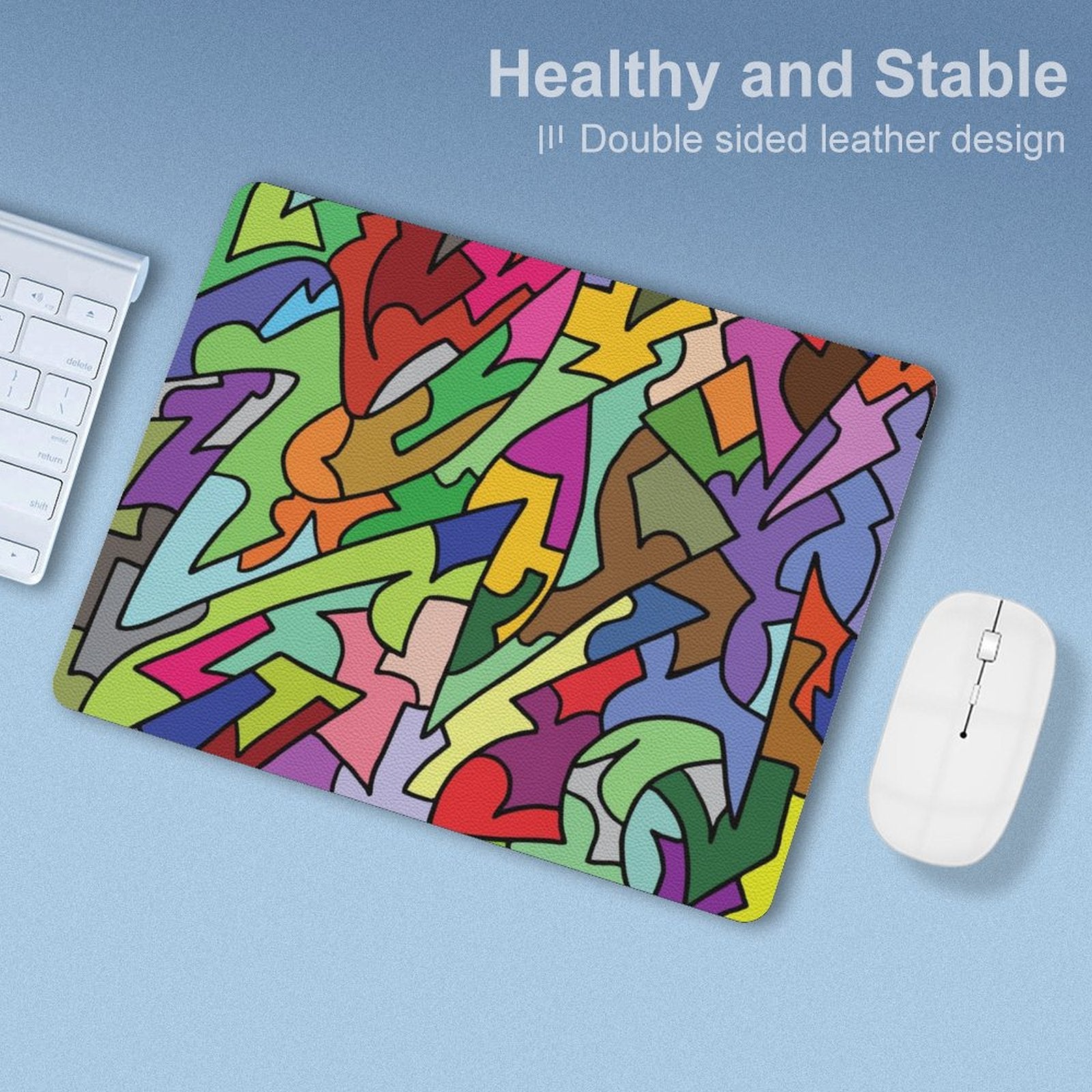 Bright Abstract Leather Mouse Pad Leather Mouse Pad Printed Offshore