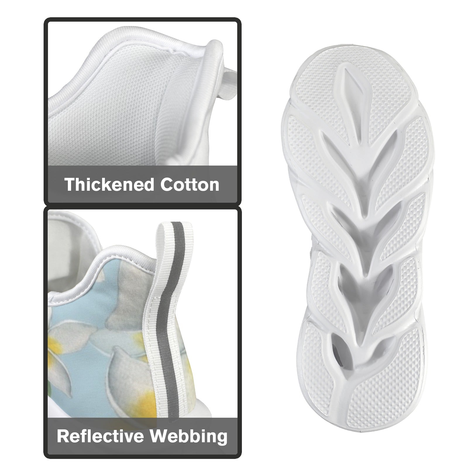 Delicate Frangipani Women's Twisted Sole Sneakers