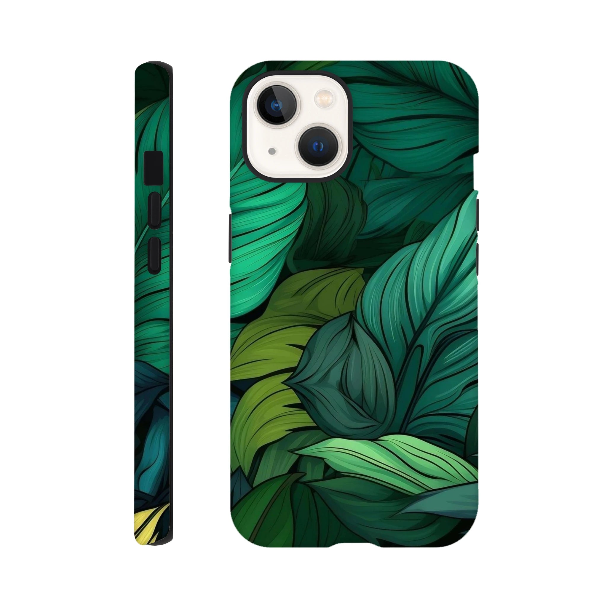 Tropical Leaves - Apple iPhone Tough case iPhone 13 iPhone Tough Case Globally Fulfilled Plants