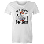 This Is Some Boo Sheet, Halloween - Womens T-shirt White Womens T-shirt Halloween Printed In Australia