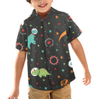 Astronaut Dinosaurs - Junior Kids Hawaiian Shirt