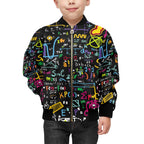 Colourful Maths Formulas Kids Bomber Jacket Kids Bomber Jacket Maths Printed Offshore