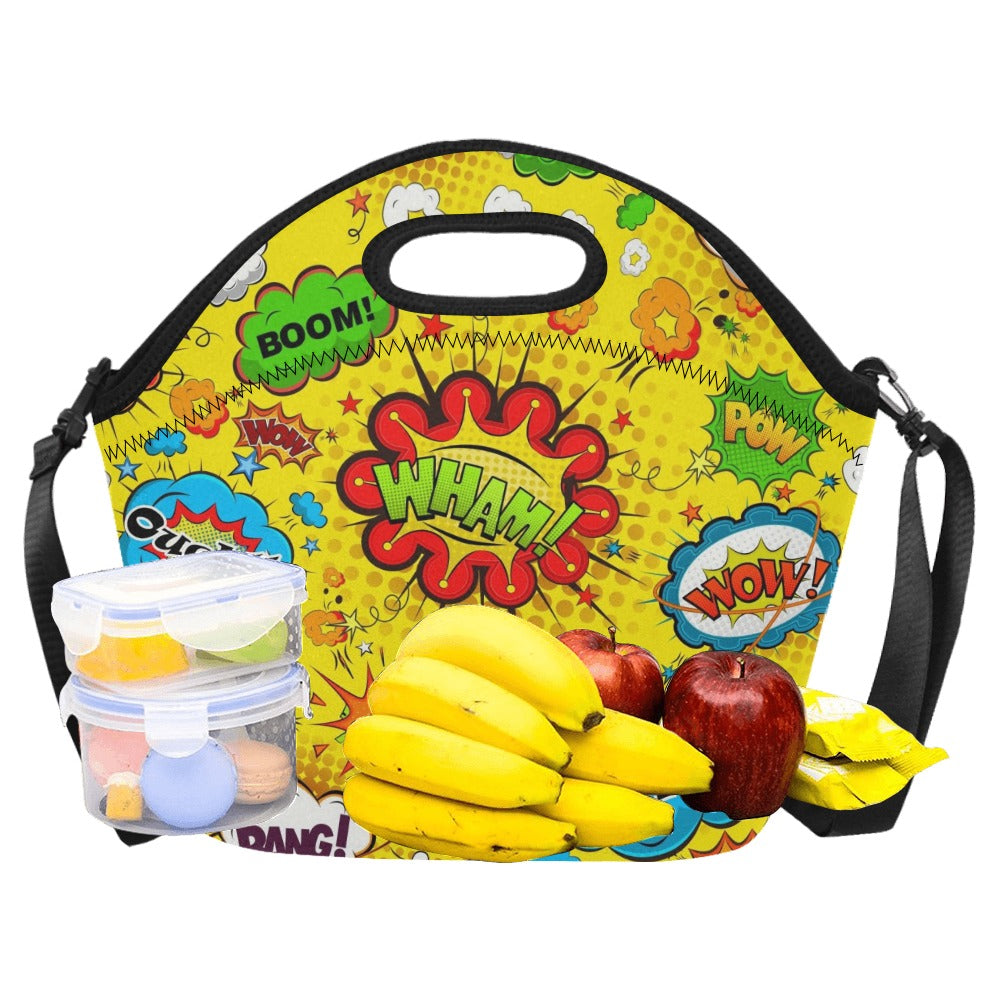 Comic Book Yellow - Neoprene Lunch Bag Neoprene Lunch Bag Printed Offshore