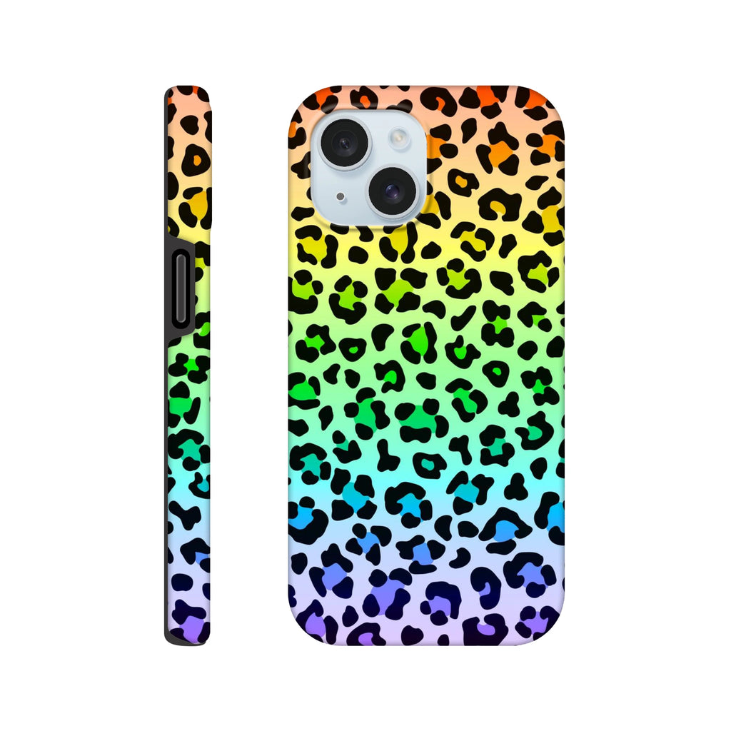 Rainbow Leopard Print - Apple iPhone Tough case iPhone 15 iPhone Tough Case animal Globally Fulfilled
