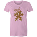 Gingerbread, I Can't Feel My Face Womens T-shirt Pink Womens Christmas T-shirt Christmas Printed In Australia