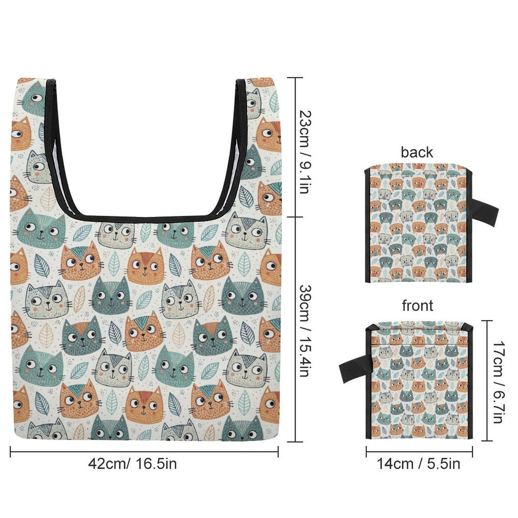 Cat Faces - Collapsible Shopping Bag