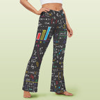 Colourful Maths Formulas High Waist Crossover Tummy Control Flare Leggings High Waist Flare Leggings Maths Printed Offshore