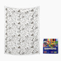 Puppy Time Colour Your Own Blanket 100×150cm
