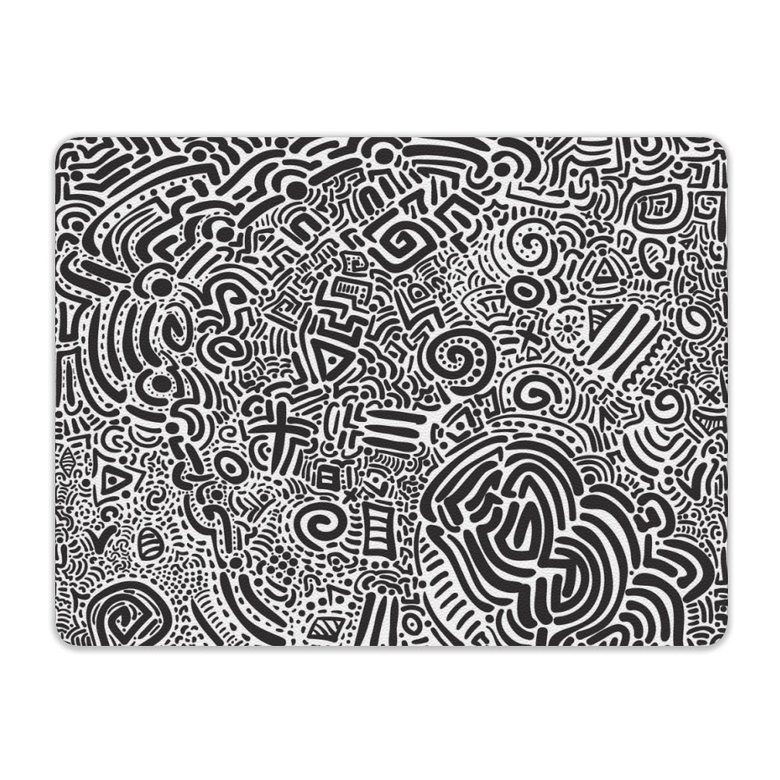 Black And White Leather Mouse Pad Leather Mouse Pad Printed Offshore
