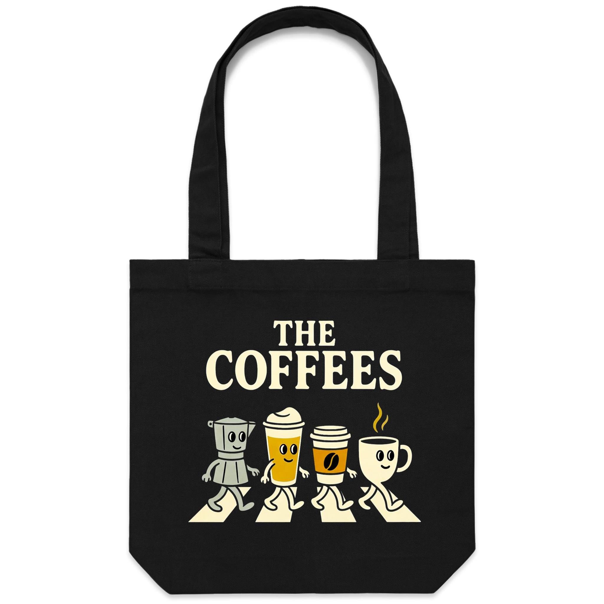 The Coffees, Crossing Road Canvas Tote Bag Default Title Tote Bag Coffee Music Printed In Australia